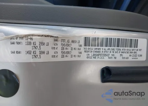 2007 Jeep Grand Cherokee Laredo from USA, damaged, VIN 1J8HS48P97C595437